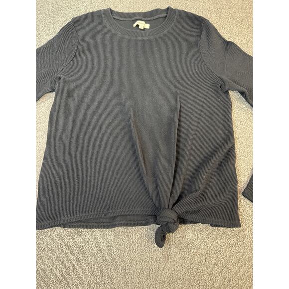 Madewell Top Crewneck Long Sleeve Ribbed Basic Size Medium - Picture 4 of 7